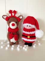 Crochet pattern shiverbones reindeer and mrs santa