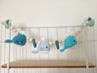 Crochet pattern stroller chain and play chain little whales