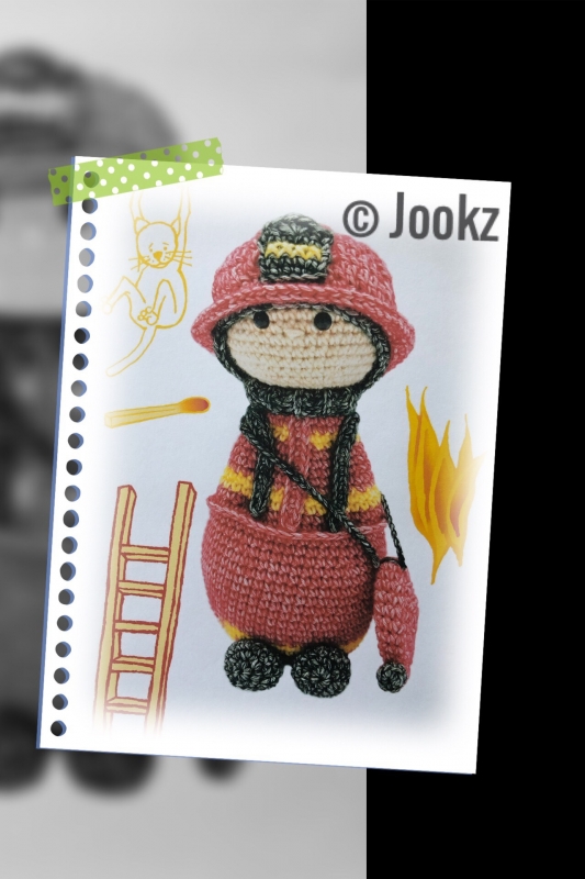 Crochet pattern wannebee fireman