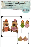 A5 Patroonboekje Capybara's: pappybara en mammybara