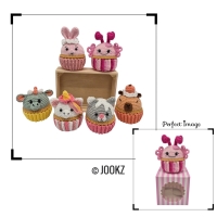 Haakpatroon dieren cupcakes