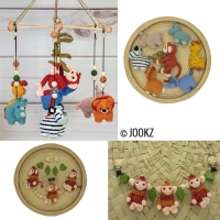 Haakpatroon set muziekmobiel en wagenspanner jungle