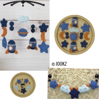 Haakpatroon muziekmobiel en wagenspanner ruimte