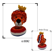 Haakpatroon Oranje wiebelleeuw donut