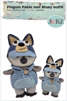 A5 Patroonboekje Pinguin Pablo met Bluey outfit