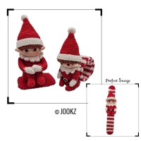 Haakpatroon set klaparmbandje en schoudervriendje Elf on the shelf